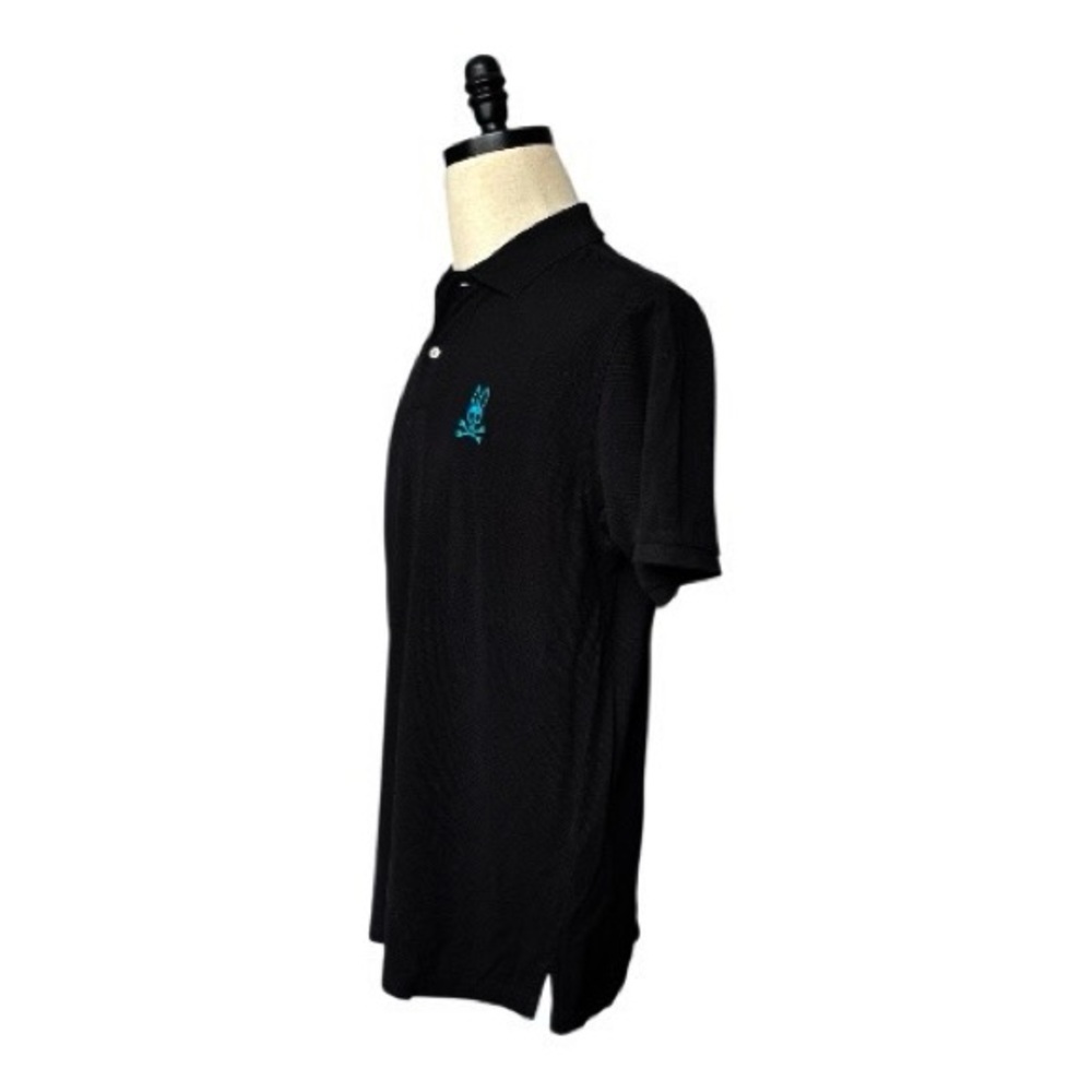 Psycho Bunny By Robert Godley Polo Shirt Black color 100% Peruvian Cotton | (6) - Picture 5 of 14